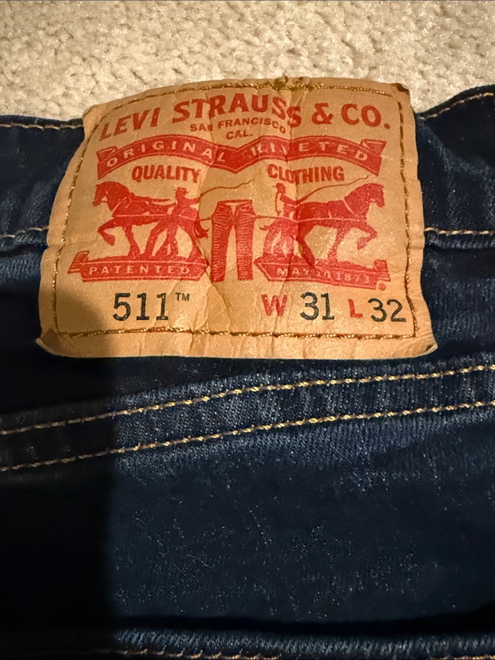 Levi's 511 Slim Fit Men's Deep Indigo Jeans - Picture 8 of 10